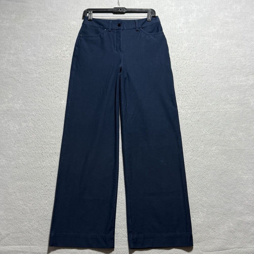 Lululemon City Sleek Trouser Women’s 27 Blue 5 Pocket Wide-Leg Pant High Rise